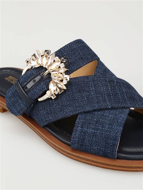 michael kors riemchensandalen|michael kors denim sandals.